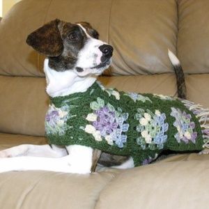 Dog sweaters Granny square crochet handmade